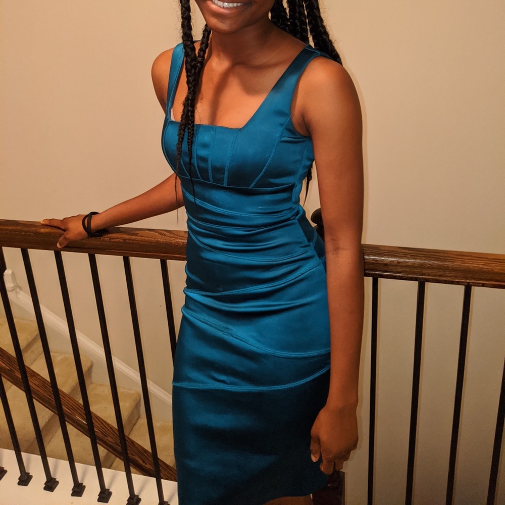 ⚜️ Navy Blue Body Con Cocktail Dress